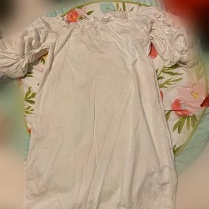 White Dress Half Sleeve